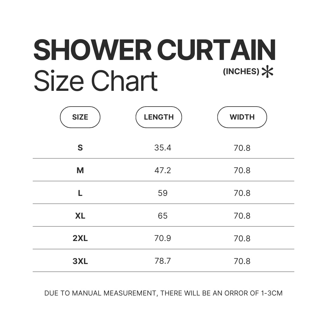 Shower Curtain Size Chart - Mega Man Store