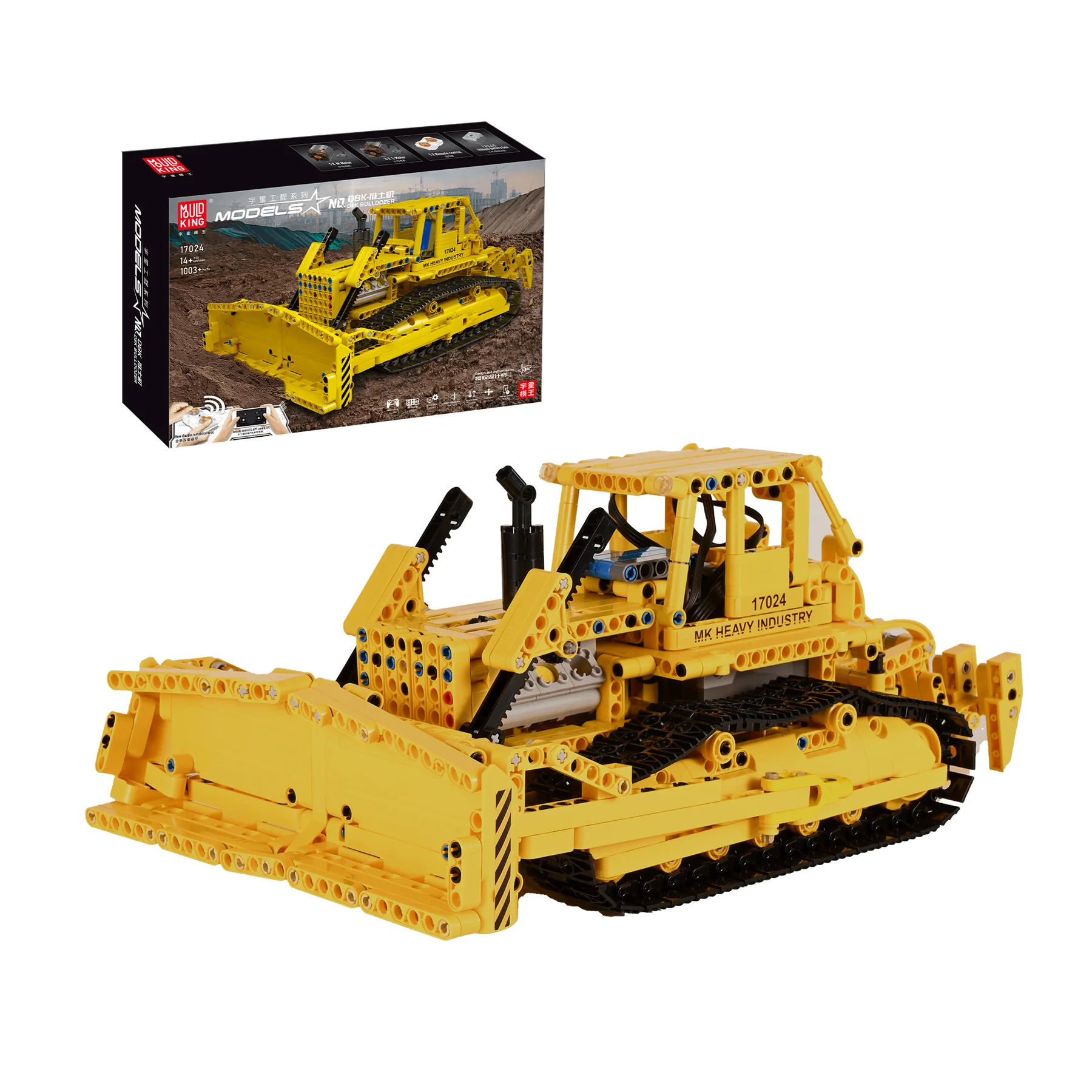 Mould King 17024 RC D8K BULLDOZER