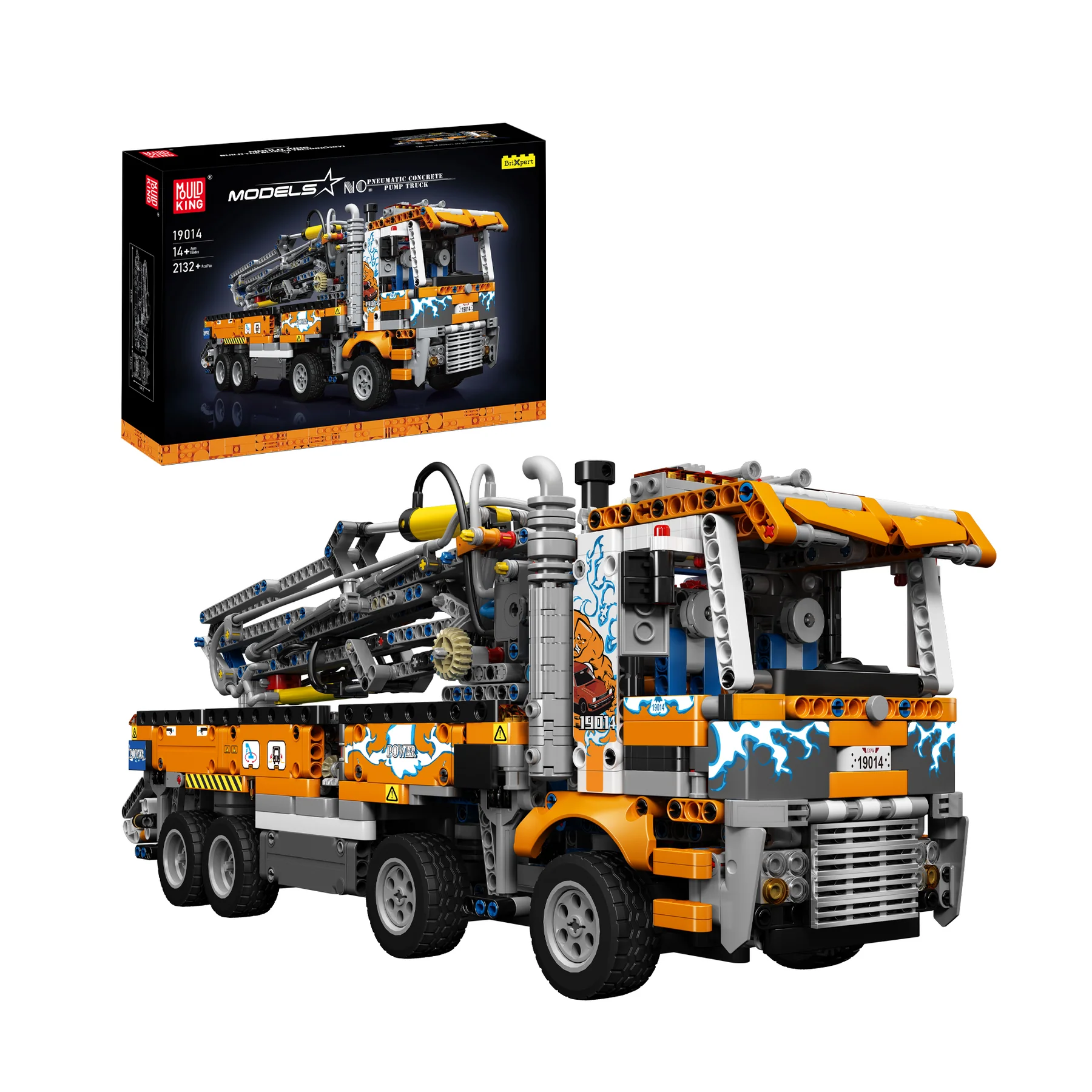 Mould King 19014 The MOC-89879 Pneumatic Concrete Pump Truck Building Block